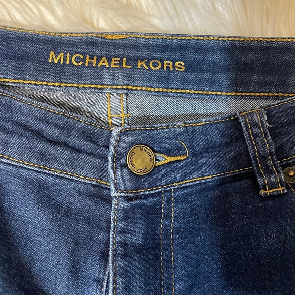 Michael Kors Mid Rise Skinny Jeans Dark Wash Blue Women's Size 2 - Picture 6 of 10